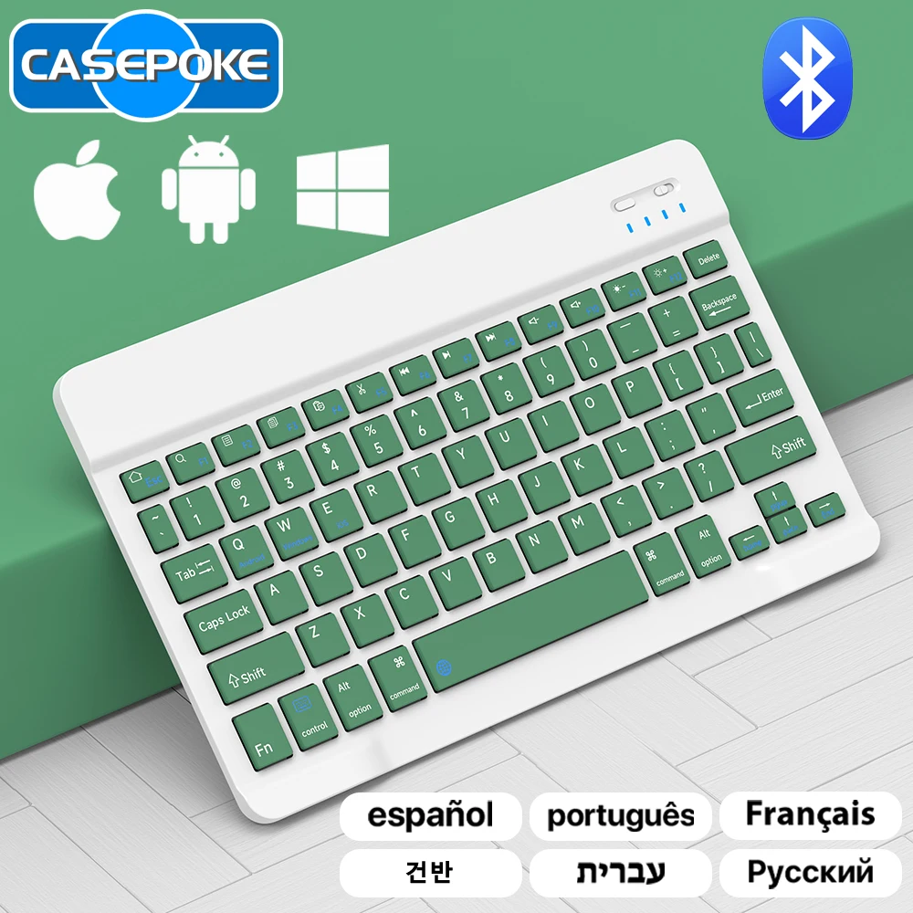 CASEPOKE-لوحة مفاتيح وماوس لاسلكية بلوتوث ، Apple ، sandom ، Lenovo ، xial ، huwa ، هاتف ، تابلت ، ملحقات iPad