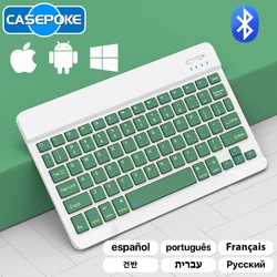 CASEPOKE Bluetooth bezprzewodowa klawiatura mysz dla Apple Samsung Lenovo Xiaomi Huawei telefon Tablet klawiatura dla iPad akcesoria