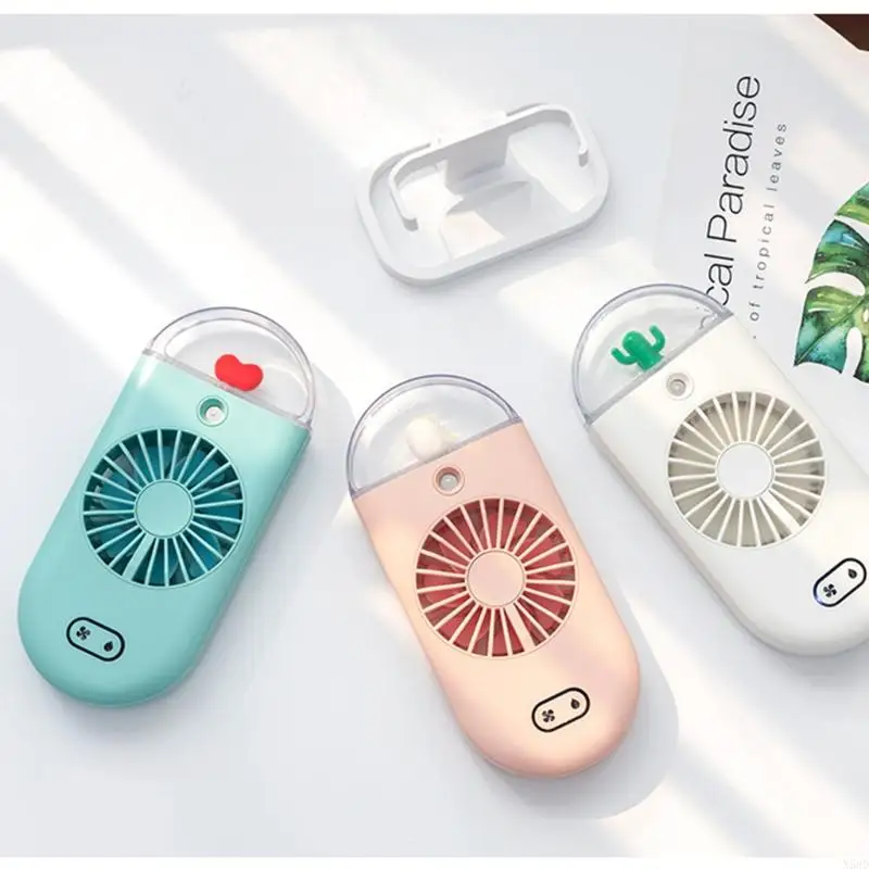 2-in-1 มือถือพัดลมสเปรย์ USB 3 เกียร์ Mobilephone Mini Humidifier N58D