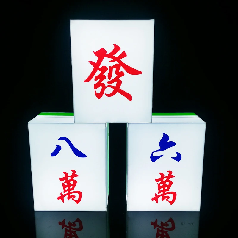 New CreativeLEDLuminous Mahjong hand-held cards, poker cards, bar propsKTVWealth from All Directions Sign Props for Creating an