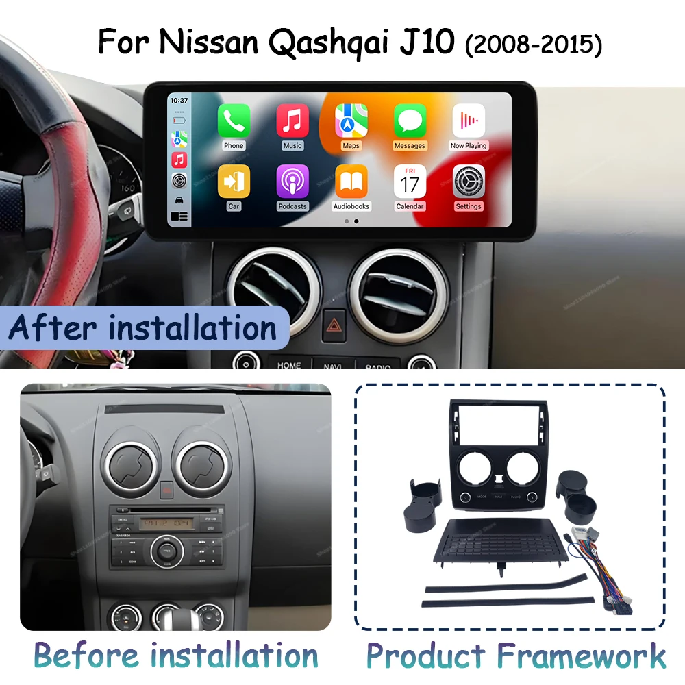 شاشة عرض السيارة لسيارة فولكس فاجن طوارق 2011 - 2017 نظام تشغيل أندرويد مشغل راديو الوسائط المتعددة DSP ستيريو نظام تحديد المواقع نافي اللاسلكية Carplay #1