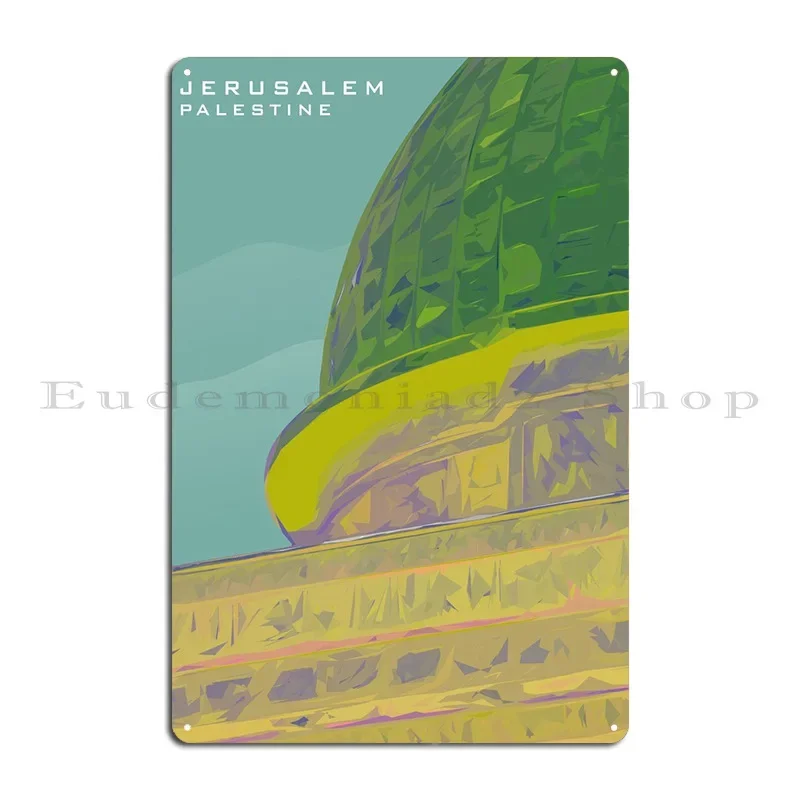 Jerusalem Dome Palestine Metal Plaque Poster Design Bar Cave Cinema Club Bar Poster Tin Sign Poster