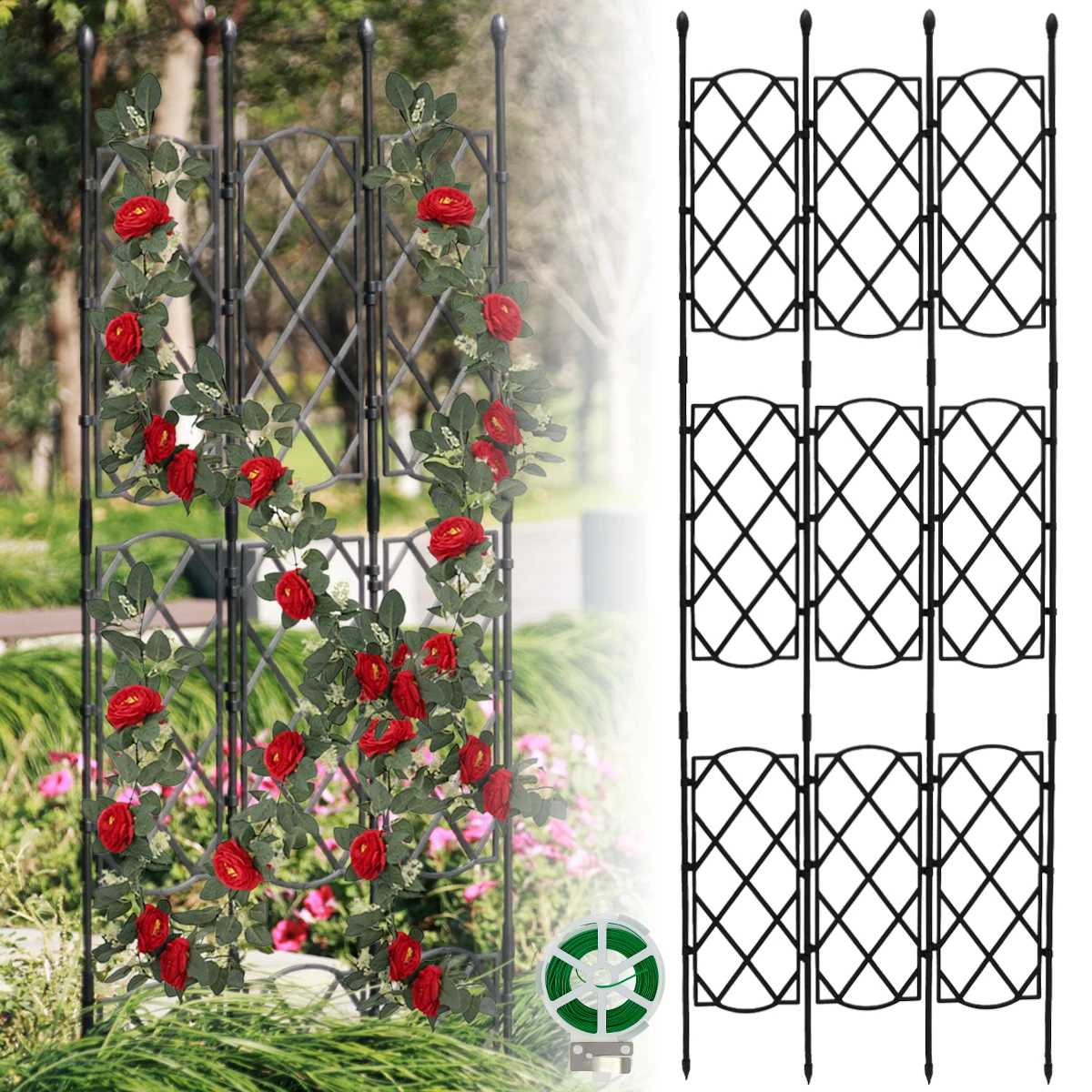 Quadro De Suporte De Plantas Para Escalada, Sphagnum Treliça, Estacas De Plantas, Musgo De Água De Jardim, Videiras De Flores