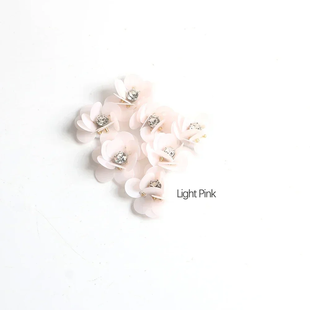Crystal Sequin Flowers Handmade Sew on Patches for Shoes Bags Garment Accessories, Craft Making