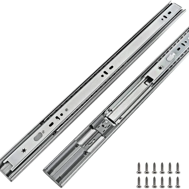 

Stainless Steel Soft Close Drawer Slides Ball Bearing Drawer runners Heavy Duty Capacity Furniture Hardware fittings for Cabinet