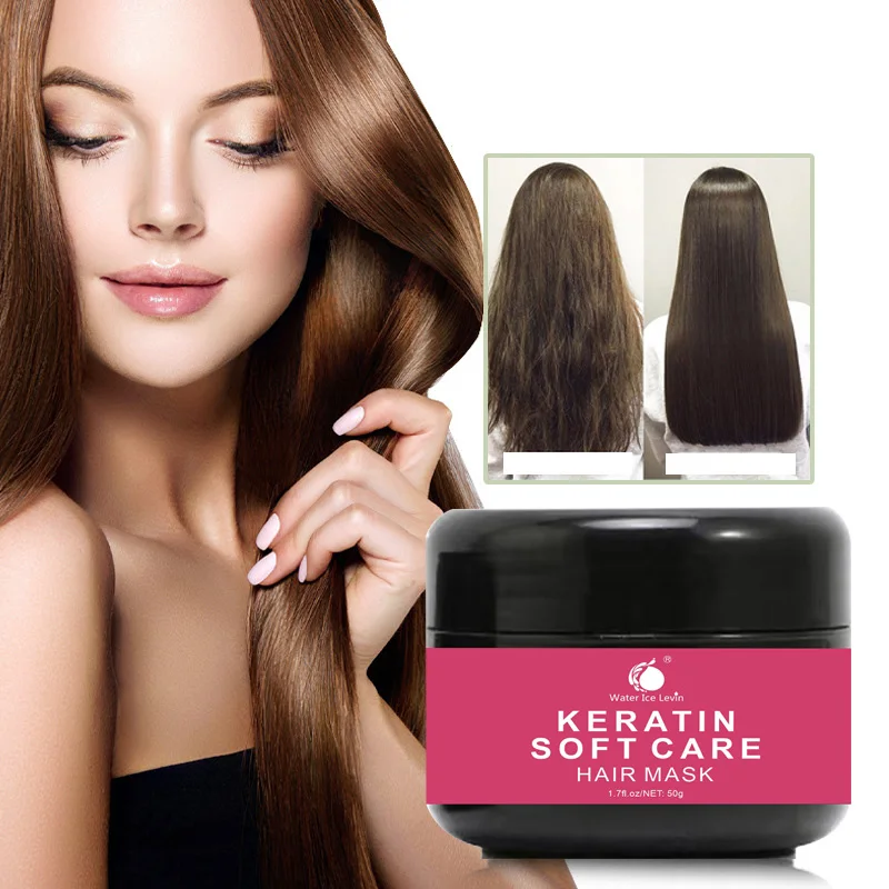 Keratin Hair Mask for Damaged Hair Used to Repair Damaged Curly Hair Smooth Nourishing Straightening Hair Care 50g