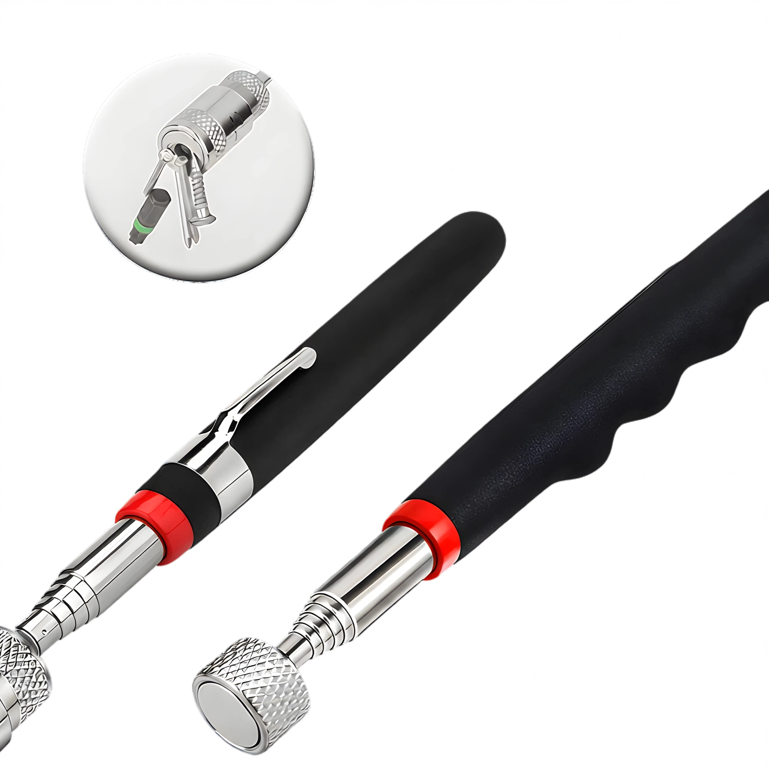 Telescopic Magnetic Pen Portable Metal Tool for Picking Up Nuts and Bolts, Adjustable Picking Rod with Magnet