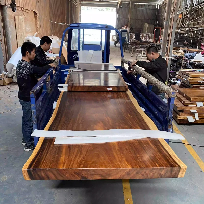 The product can be customizedWalnut solid wood log large board tea table, tea table, office desk, whole tea board work tabl