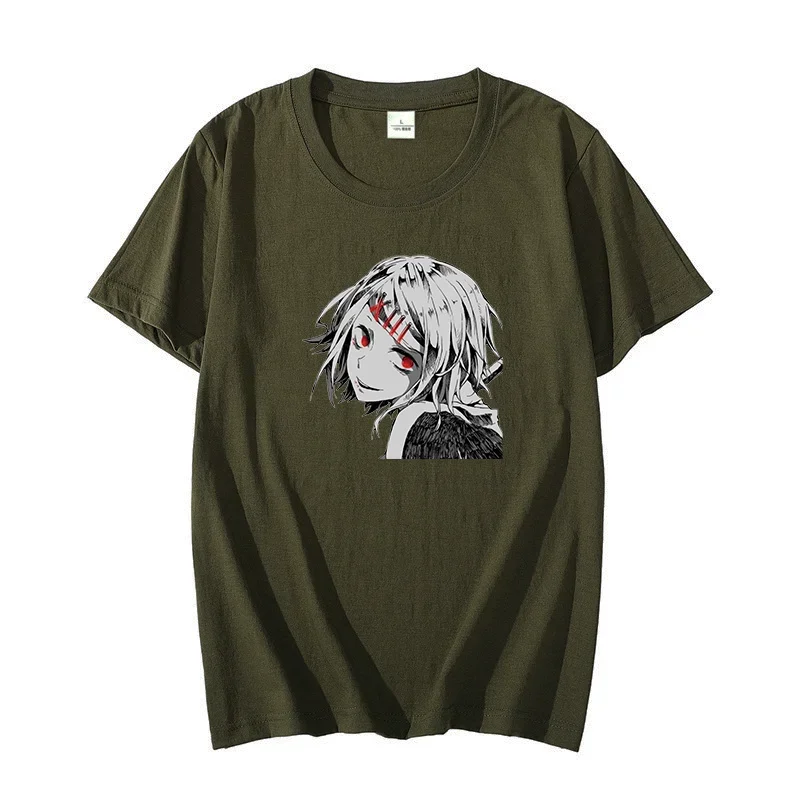 Fashion graphic t shirts Juuzou Suzuya Japanese Anime Manga Unisex Cotton oversize t-shirts O-neck T-shirt Summer Men's clothing