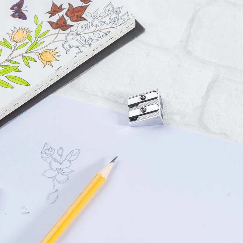 Handheld Metal Pencil Sharpener With 2 Holes