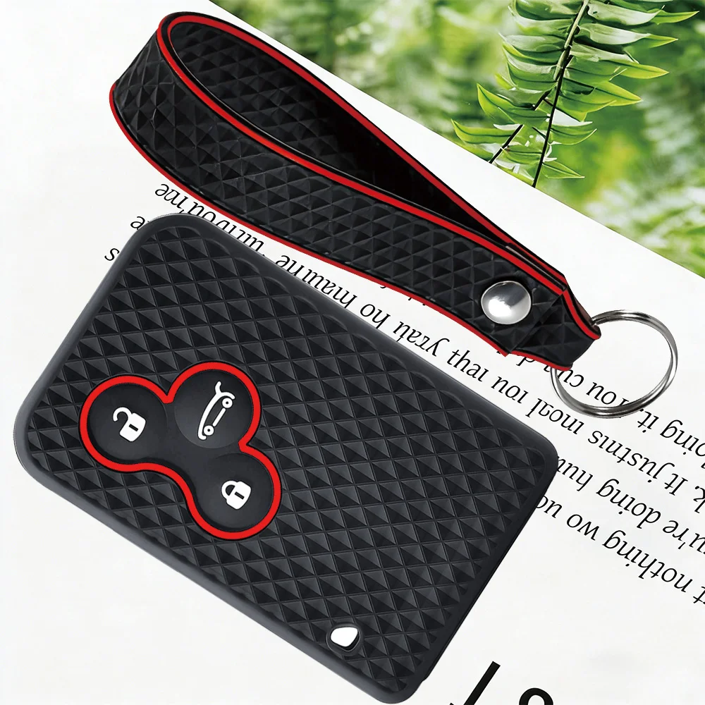 Silicone Keychain Car Keys Accessories Key Case Cover For Renault Megane Clio Megane 2 Scenic Stage Koleos Logan Region Card