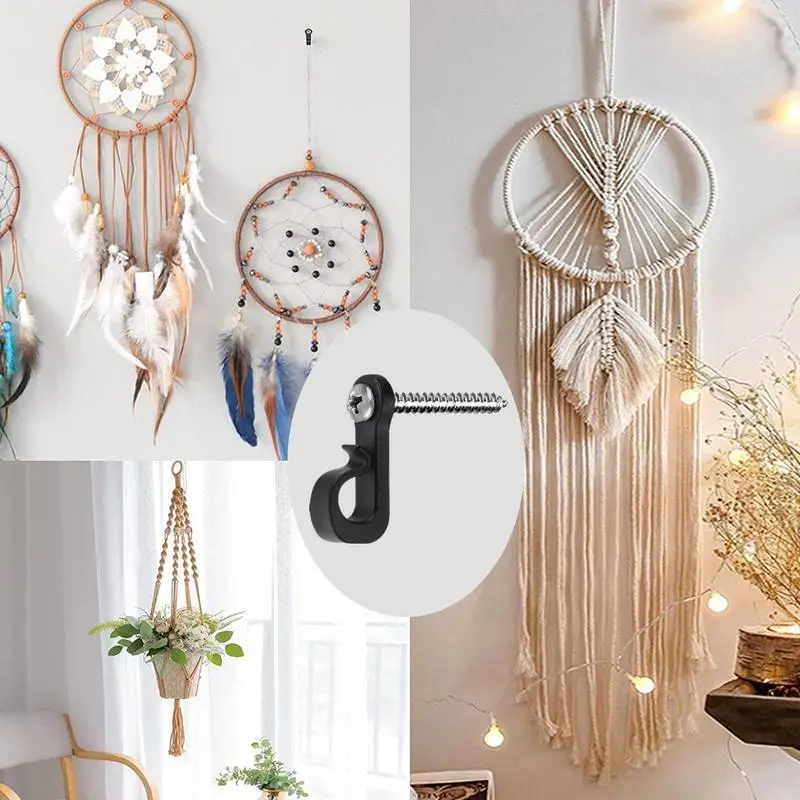 String Lights Hooks 20pcs Christmas Light Clips Q Shape Press Buckle Plant Hooks Screw Fixed For Small Plants Eaves Street Light image 5