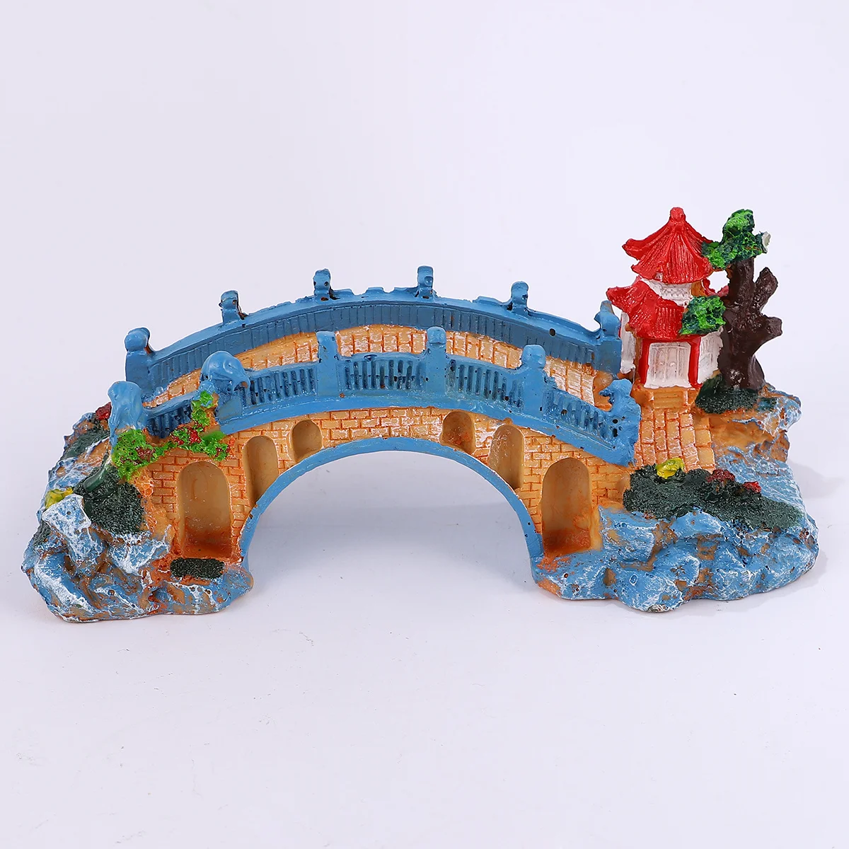 

2Pcs Water Wheel Hut Fish Tank Artificial Decoration Resin Craft Aquarium Ornament Fish Tank Landscape Supplies