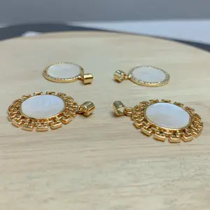 Concha do Mar Redonda Medalha Encantos, Virgem Maria, São Bento Pingentes, Colar Religioso Acessórios, Fazer Jóias, Novo 6 principais vendas imagem santa muerte - №4