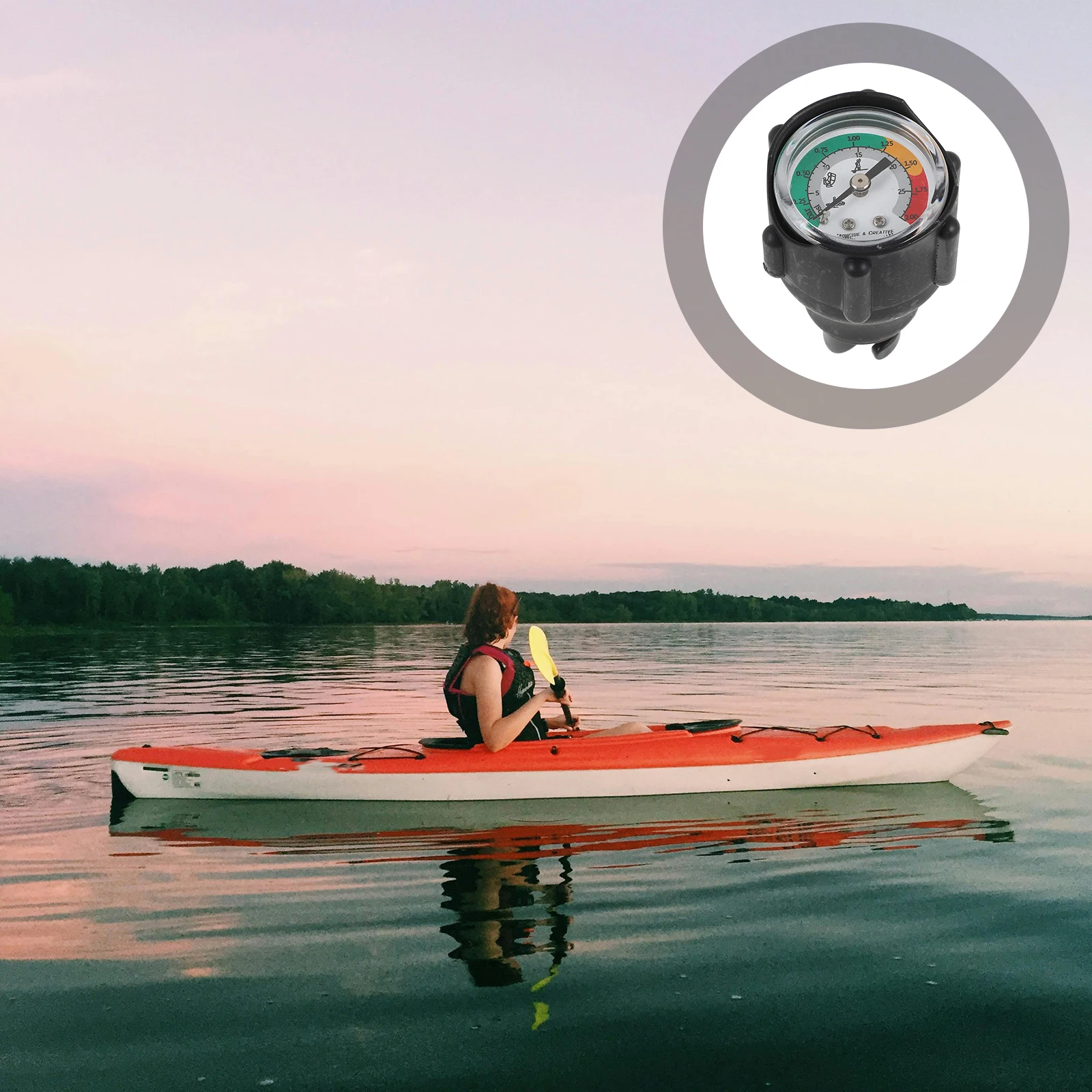 

Premium Reusable Inflatable Boat Air Pressure Gauge For Kayak Surfboard Pump Test Durable Stainless Steel Rubber Plastic