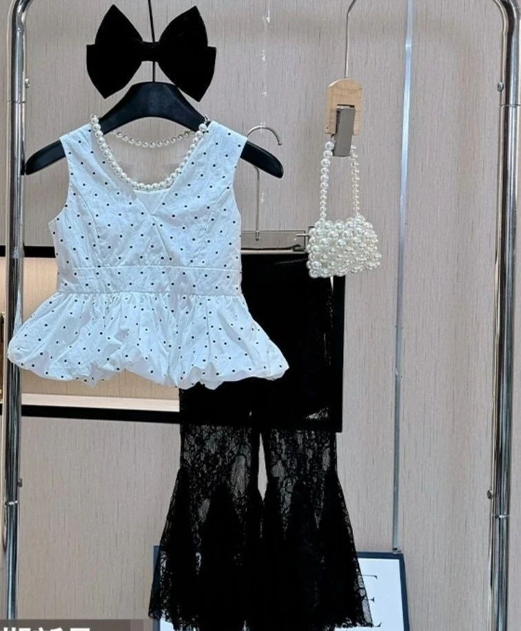 

Girls Summer Collection 2025 New Summer Fashion Vest Skirt for Baby Girls Childrens Summer Clothes