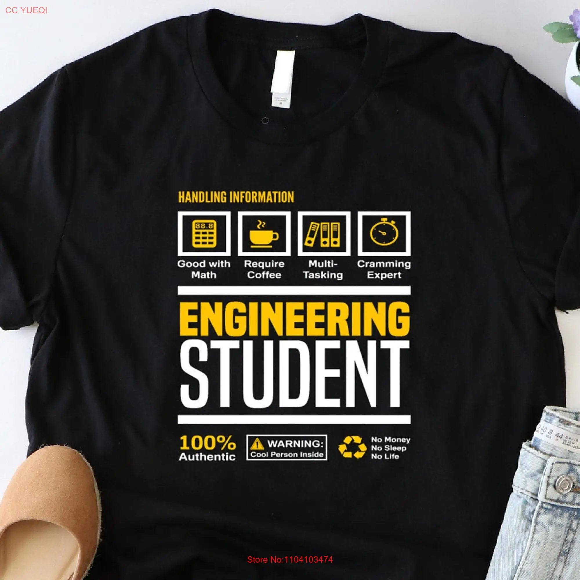 Handling Information T Shirt Engineer Graduation Nerd Electrical Engineering Student Life Mom long or short sleeves