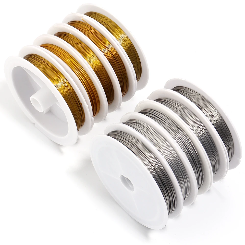 

0.3-1mm Stainless Steel Wire Beading Rope Cord Fishing Thread String For DIY Necklace Bracelets Jewelry Making Findings