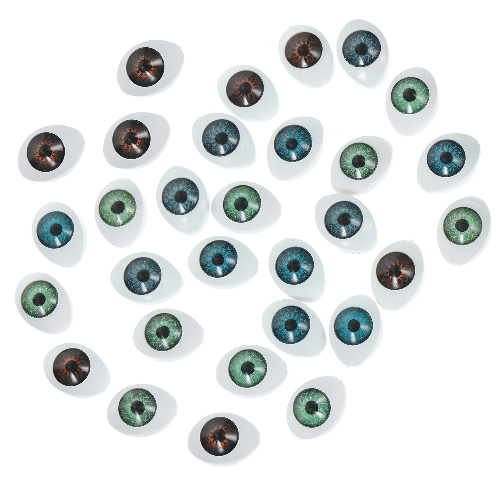 30 ชิ้น วัสดุจำลองดวงตา ขนาดเล็ก สมจริง สำหรับงาน DIY ทำตุ๊กตา ตกแต่งเคสมือถือ