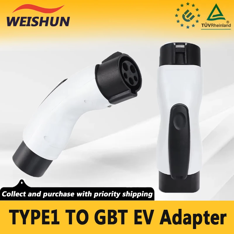 32A 7KW Type1 para GBT Adaptador EV Adaptador de carregamento J1772 para GBT para carro elétrico BYD