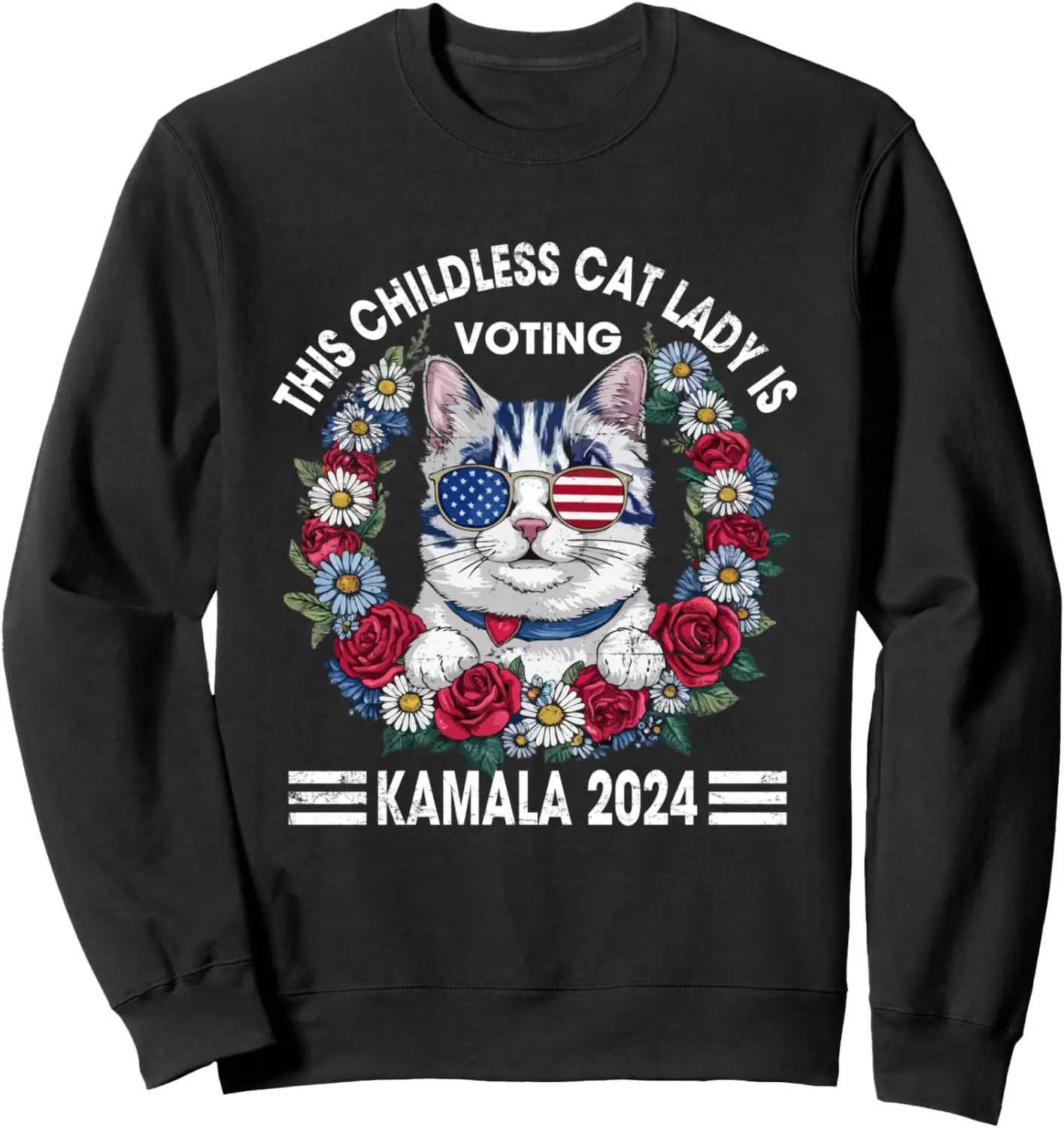 هذه السيدة القطط بدون أطفال تنصويت على سترة KAMALA HARRIS 2024 CATS