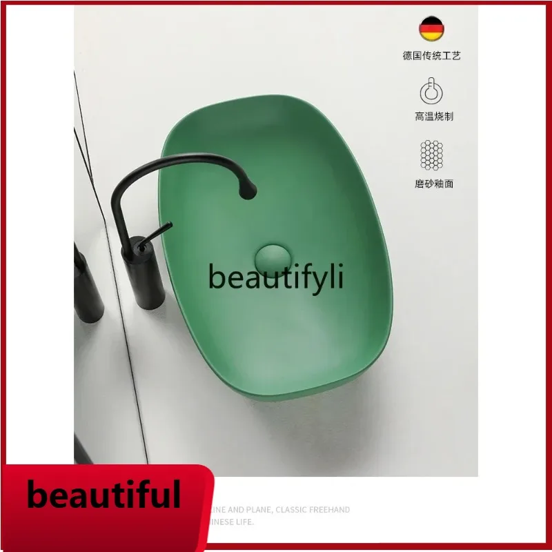 

f156 Gra green washbasin bathroom ceramic washbasin