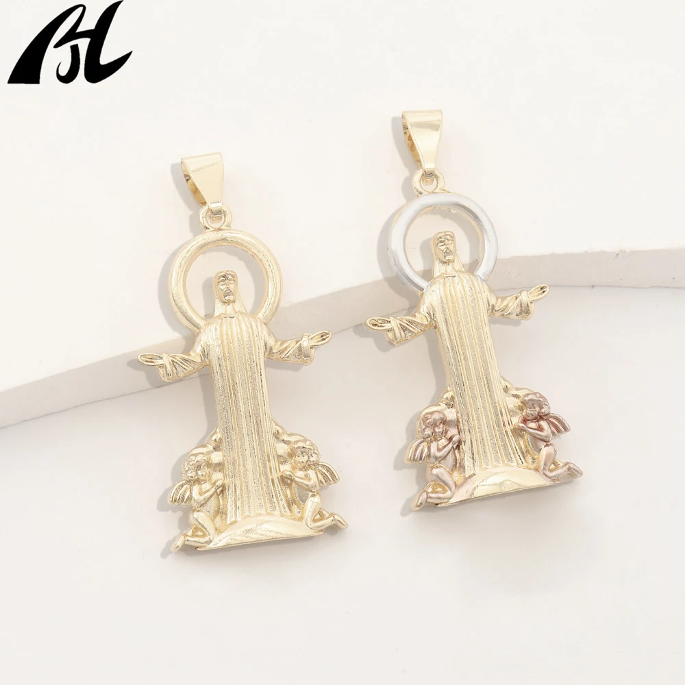 

New Best-selling Religious Pendant Jesus 14K Gold Electroplated