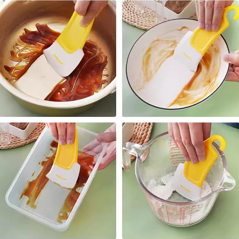 

Silicone Bowl Scraper Flexible Dough Scraper Easy To Clean Dish Cleaning Scraping Spatula Kitchen Tools for Baking and Cleaning