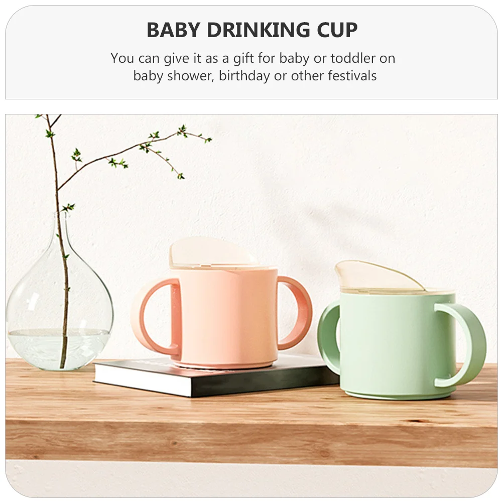 

Детская чашка для питья с двойными ручками, непроливаемая, для обучения питью, без BPA, легкая, портативная, подарок для малышей на выписку