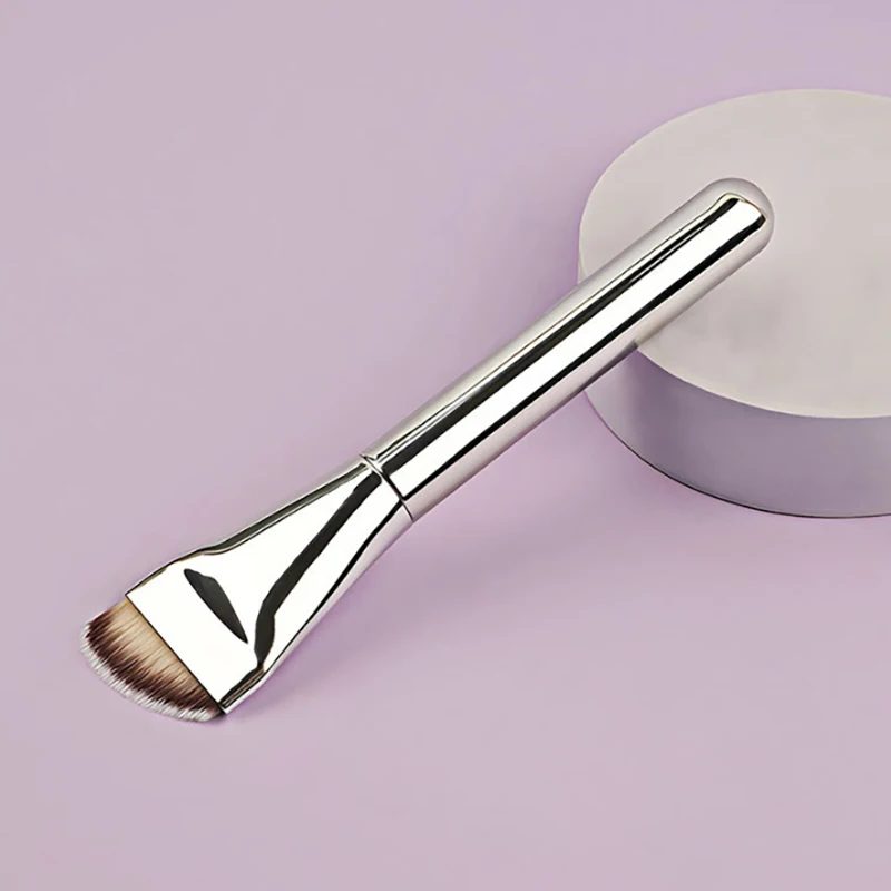 1 قطعة فرشاة كريم أساس رفيعة للغاية شعر ناعم رقيق فرشاة كونتور للوجه فرشاة كونتور مسطحة كريم الأساس فرش مكياج