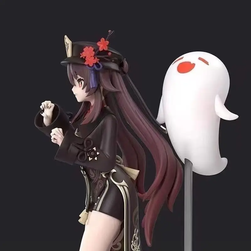 Genshin Impact Hu Tao Raiden Shogun Kawaii Cartoon Action Figures Model Doll Toys Collectible Desktop Ornaments Birthday Gifts