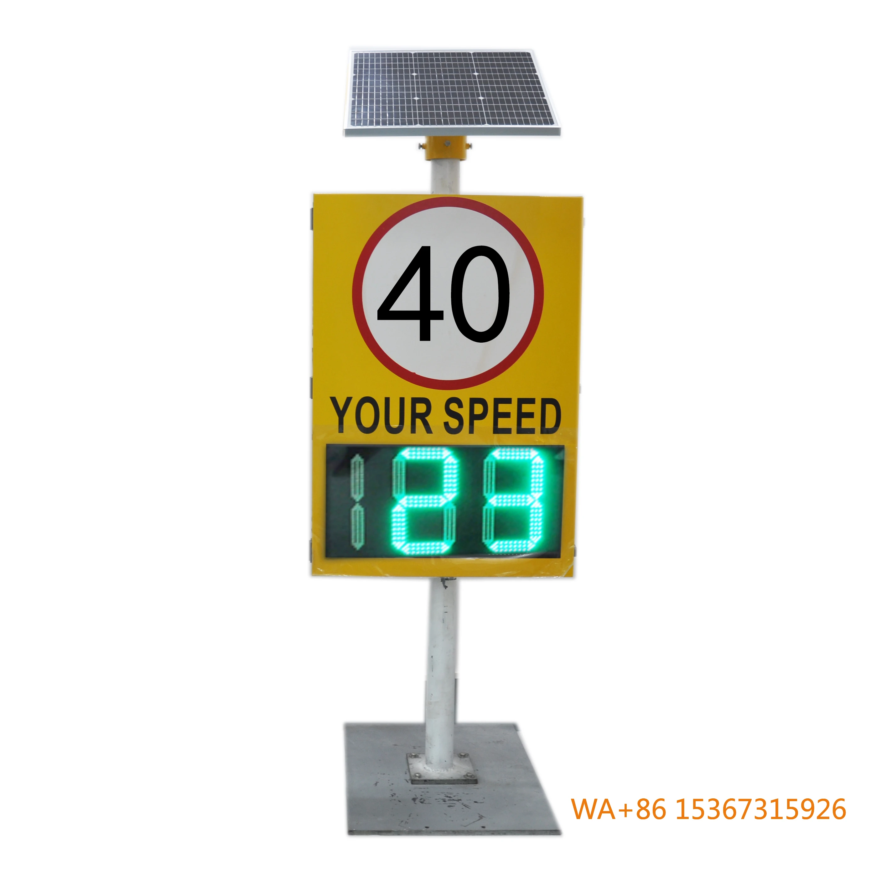 

Solar Radar Speed Limit Sign High Quality Outdoor Road Safety Traffic Display