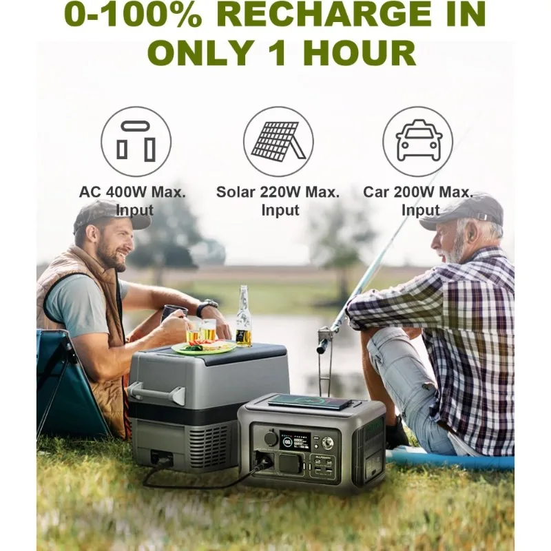 محطة طاقة محمولة 299Wh 600W LiFePO4 بطارية احتياطية مع وظيفة UPS مولد الطاقة الشمسية #5