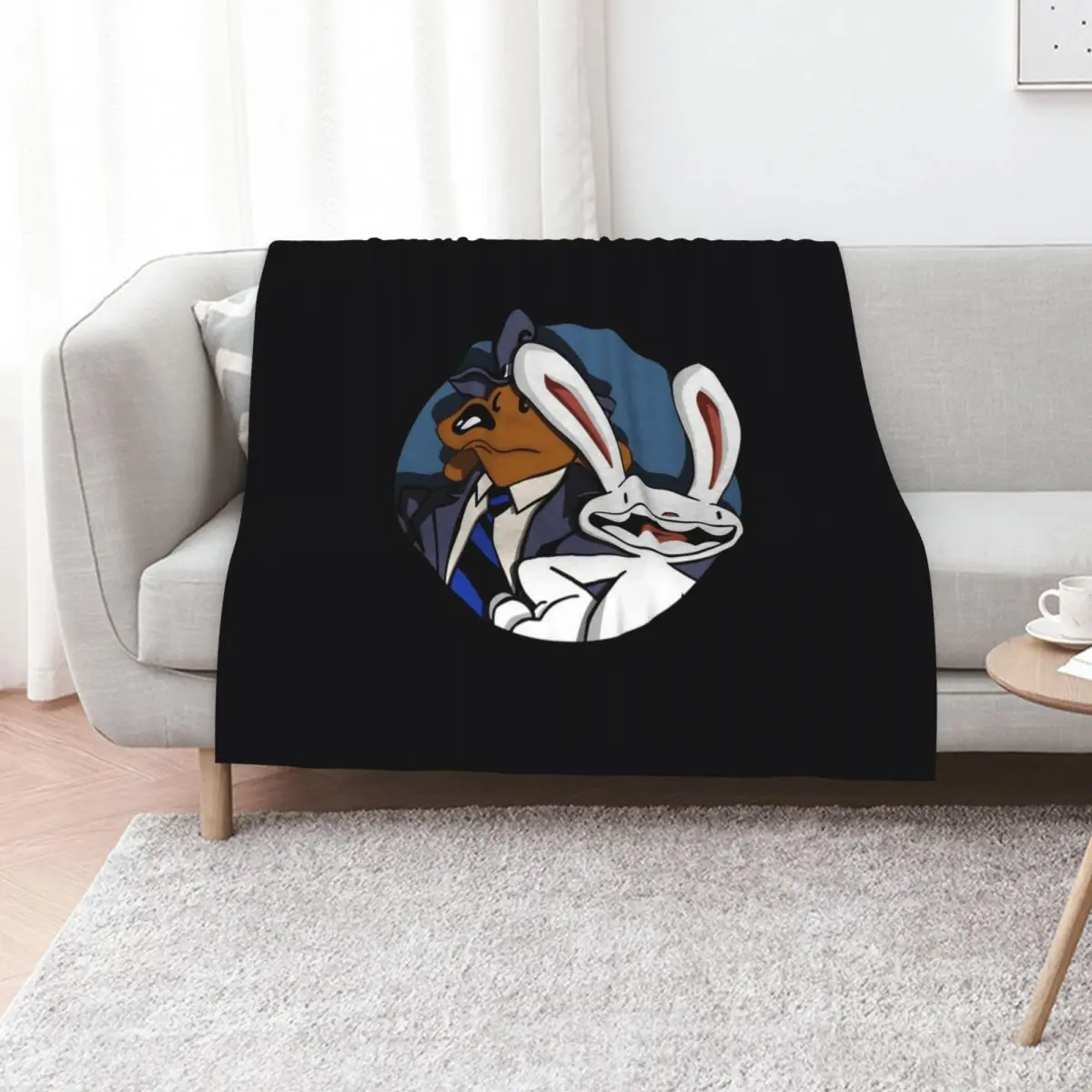 

Sam and Max Throw Blanket Shaggy Quilt Sofas Furrys Blankets