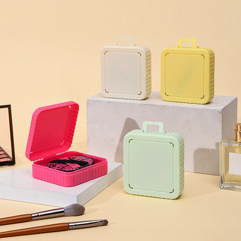 

Plastic Box Case For Square Puff Transparent Sponge Puff Portable Travel Cosmetic Bags Cosmetics Storage Case