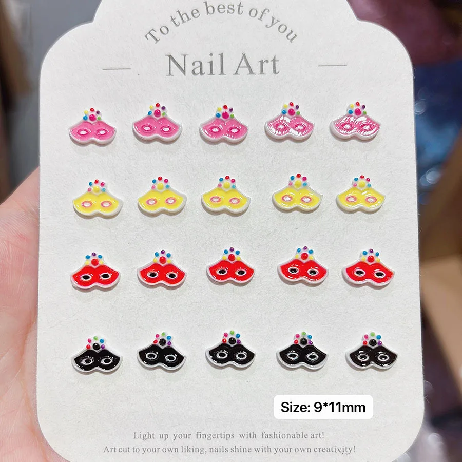 100 قطعة/الحزمة 9*11 مللي متر الكرتون العين الراتنج مسمار السحر-مرح ثلاثية الأبعاد مسمار ديكور فني ، غريب الأطوار لتقوم بها بنفسك مسمار الملحقات للتقليم متعة