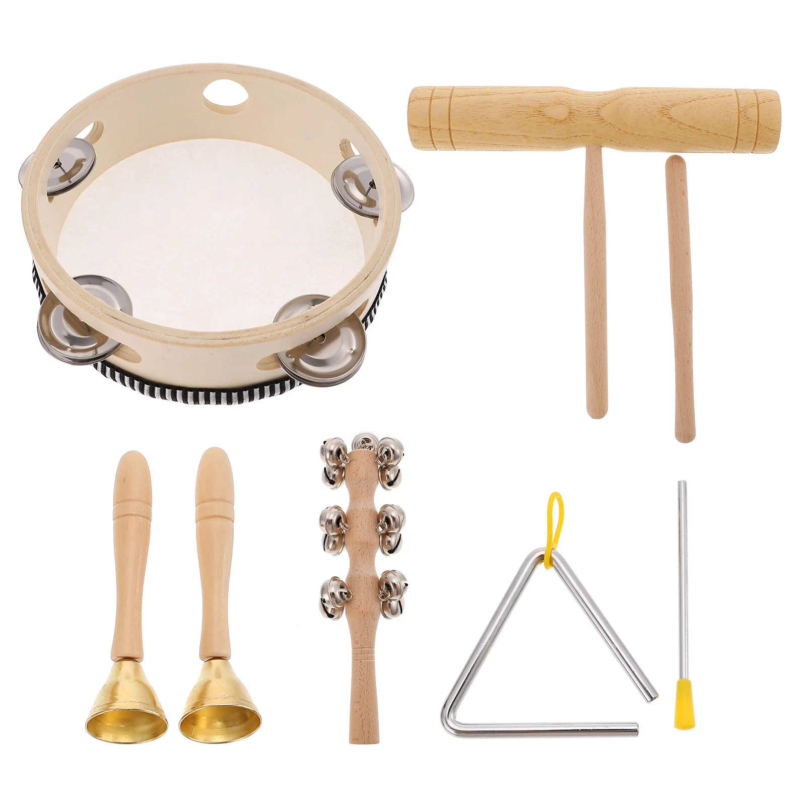 

1Set Kids Percussion Set Light Weight Music Instruments For Children Educational Playthings Rhythm Development Wooden Musical