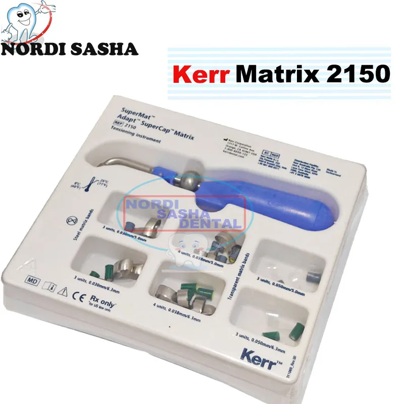 

Kerr Adapt SuperCap Matrix No 2150 Набор листов для стоматологических колец, 1 втягиватель и 14 стальных колпачков + 6 прозрачных листов для формования колпачков