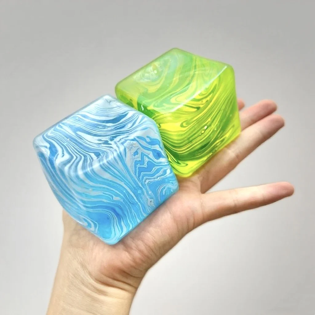 

Медленно растущий мраморный кубик льда Squishy — сенсорная игрушка для снятия тревоги и аутизма для взрослых и детей, подарки для вечеринок для снятия стресса