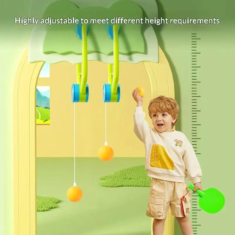 Indoor Suspended Table Tennis Trainer Portable Indoor Hanging Table Tennis Trainer Door PingPong Game for Kids Enduring