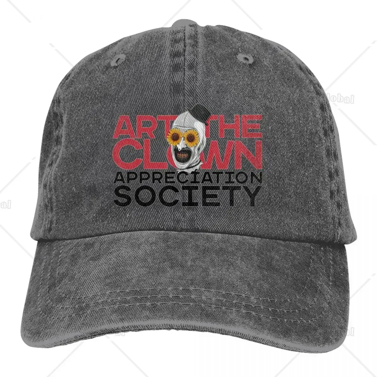 Vintage Terrifier 2 Art The Clown Appreciation Society Baseball Cap for Men Distressed Denim Washed Sun Cap Summer Hats Cap