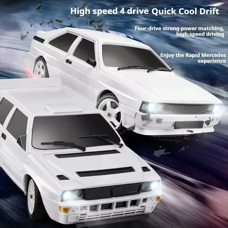 LDRC LD2801-2804 1/28 4WD RC Drift Car - 2.4G, High Speed, Proportional Steering w/LED Headlights (For Kids)