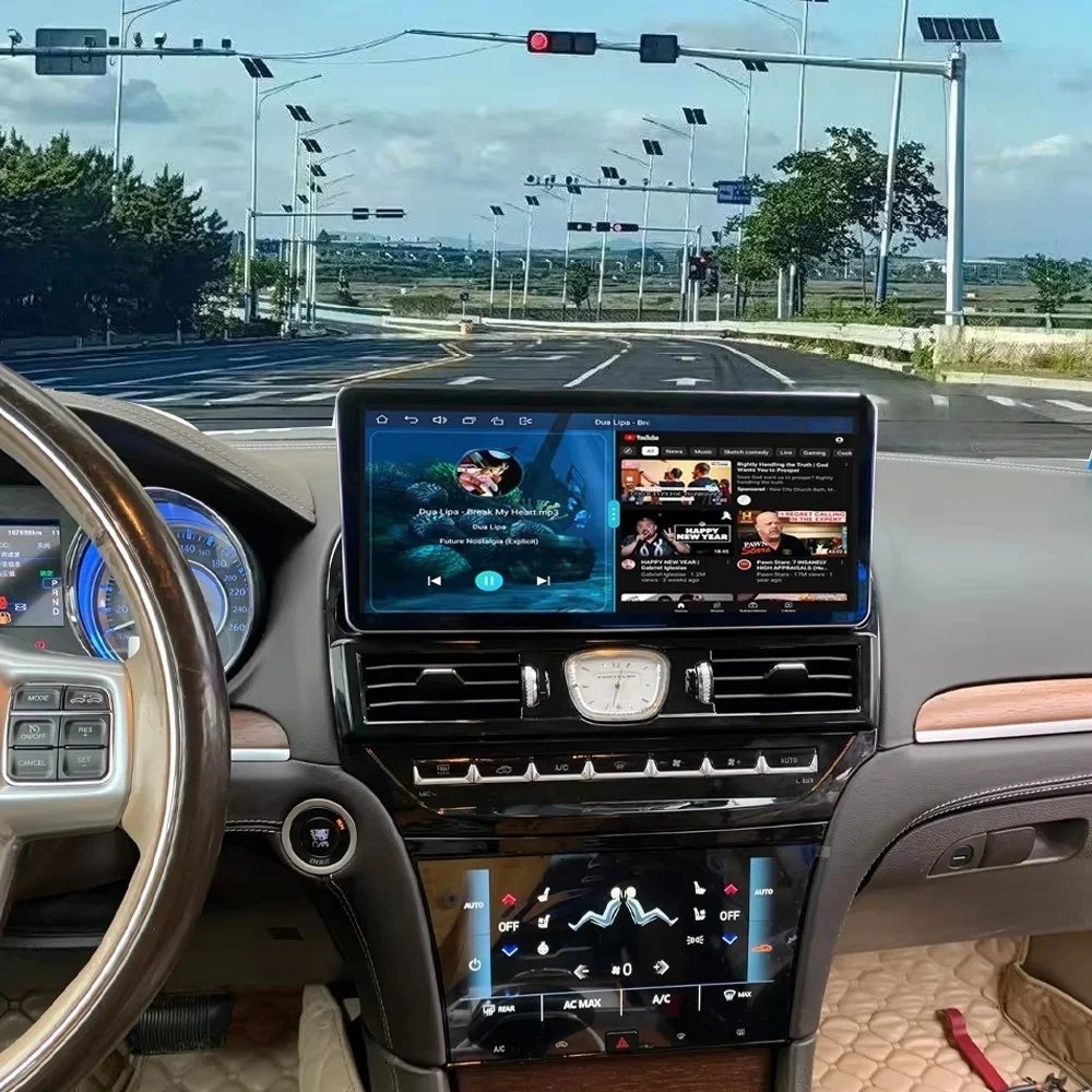 For Chrysler 300 C 2011~2015 12.3 high-definition Screen Android Auto Multimedia Car Radio GPS Navigation Audio Stereo Head Unit