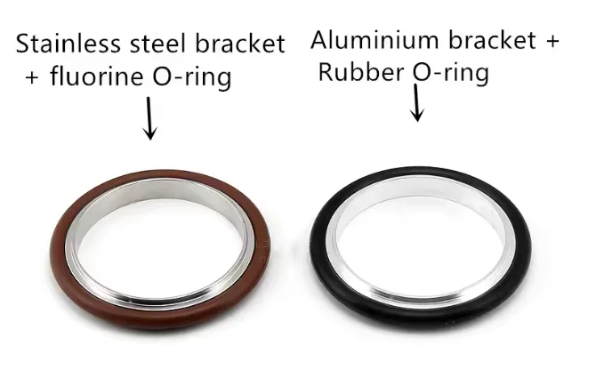 5 قطعة الفولاذ المقاوم للصدأ 304 KF16 KF25 KF40 KF50 مركز قوس مع الفلور O-حلقة للأنابيب ثلاثي المشبك