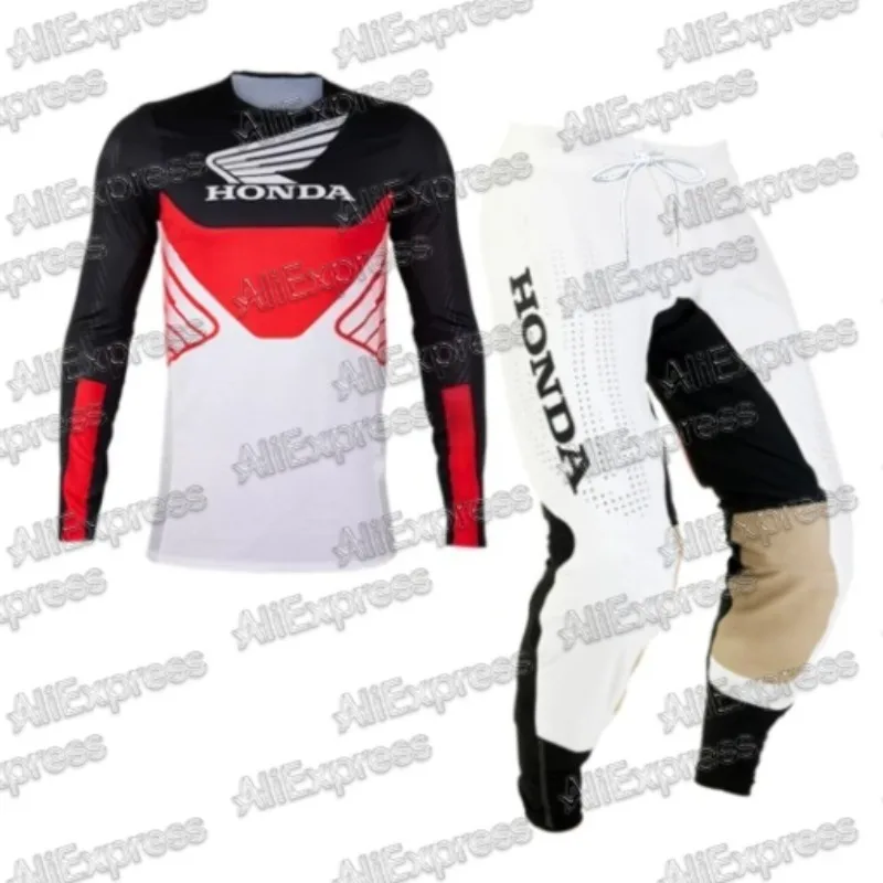 

Honda High Performance Motocross Long Sleeve And Pants Quick Drying Breathable For Off-road Riders And Mountain Bikers Jersey