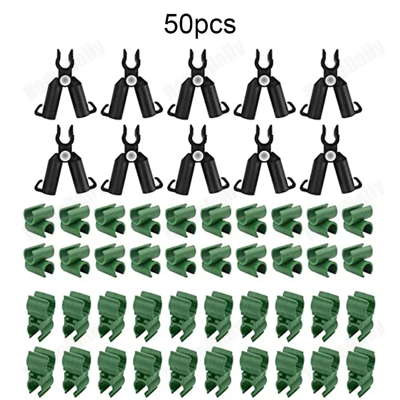 

50pc Plant Support Adjustable A-stype Fixed Clips Cross Buckle Fixing Connectors Awning Pillar Plant Grafting Stakes Connectors