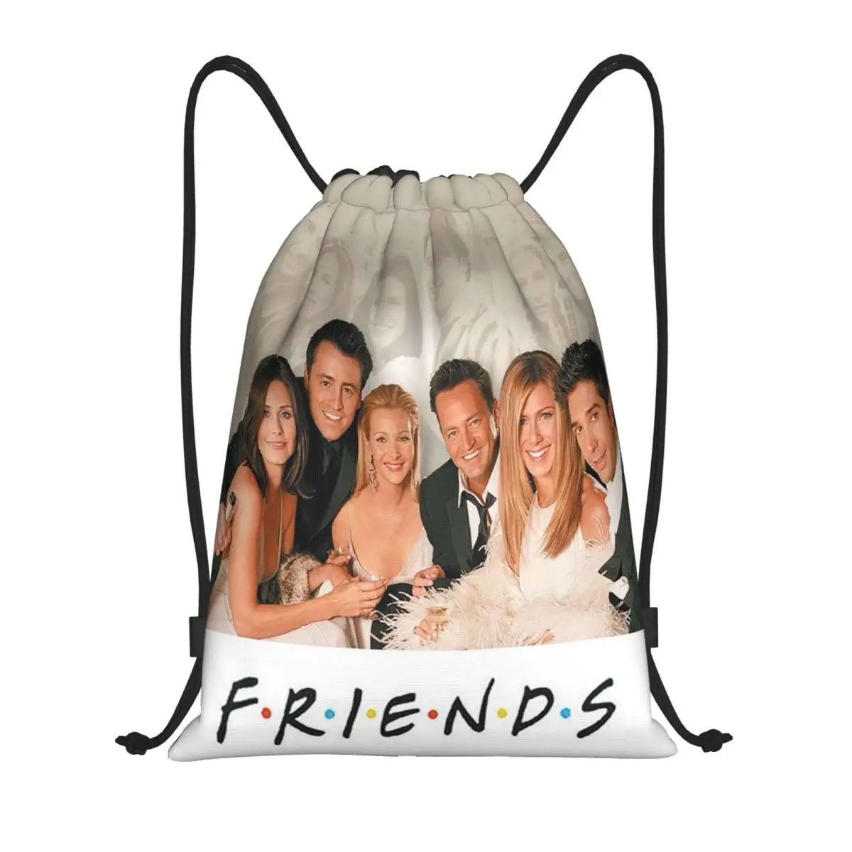 

Custom Funny TV Show Friends Drawstring Backpack Sports Gym Bag for Men Women Shopping Sackpack