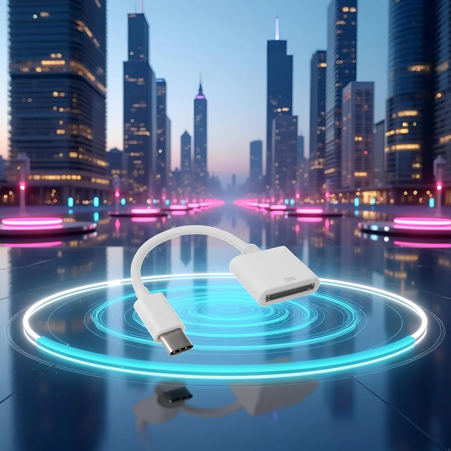 Adapter USB-C (Type-C) z żeńskim złączem 30-pin Apple na USB 3.1, kabel synchronizacyjny i ładowania, adaptery OTG do telefonów komórkowych, akcesoria do kabli USB. — zdjęcie produktu 3