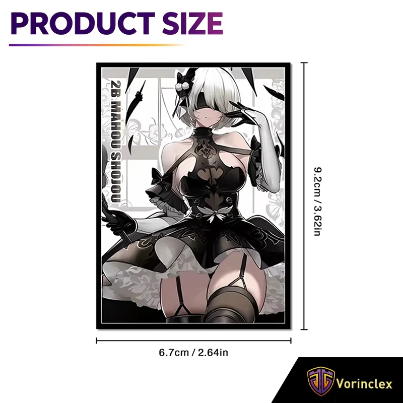 60PCS 67x92mm Anime Card Sleeves Standard Size Top Loading TCG Card Protector for MTG PTCG Trading Cards Nier Waifu Card Sleeves