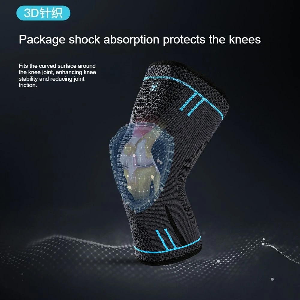 Joelheiras finas respiráveis masculinas com suporte absorvente de choque: para futebol, basquete, caminhadas e fitness